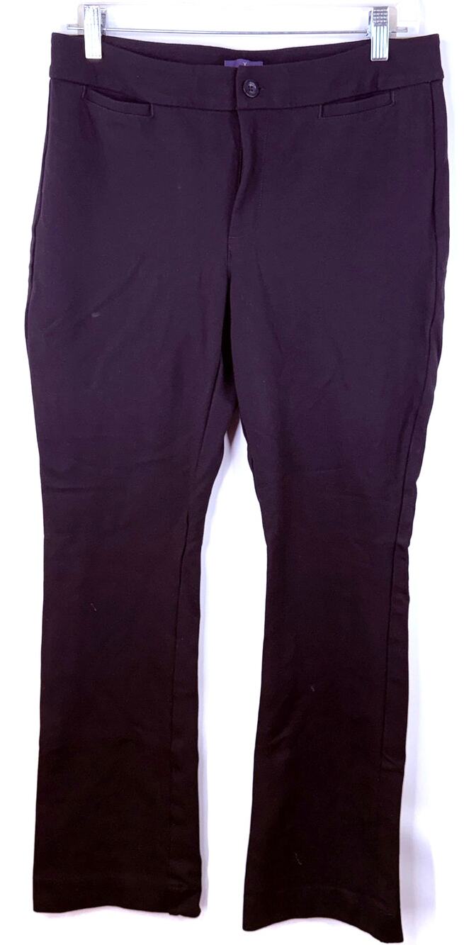 NYDJ Not Your Daughter's Jeans Women's Black Flat Front Slacks Pants Size 8
